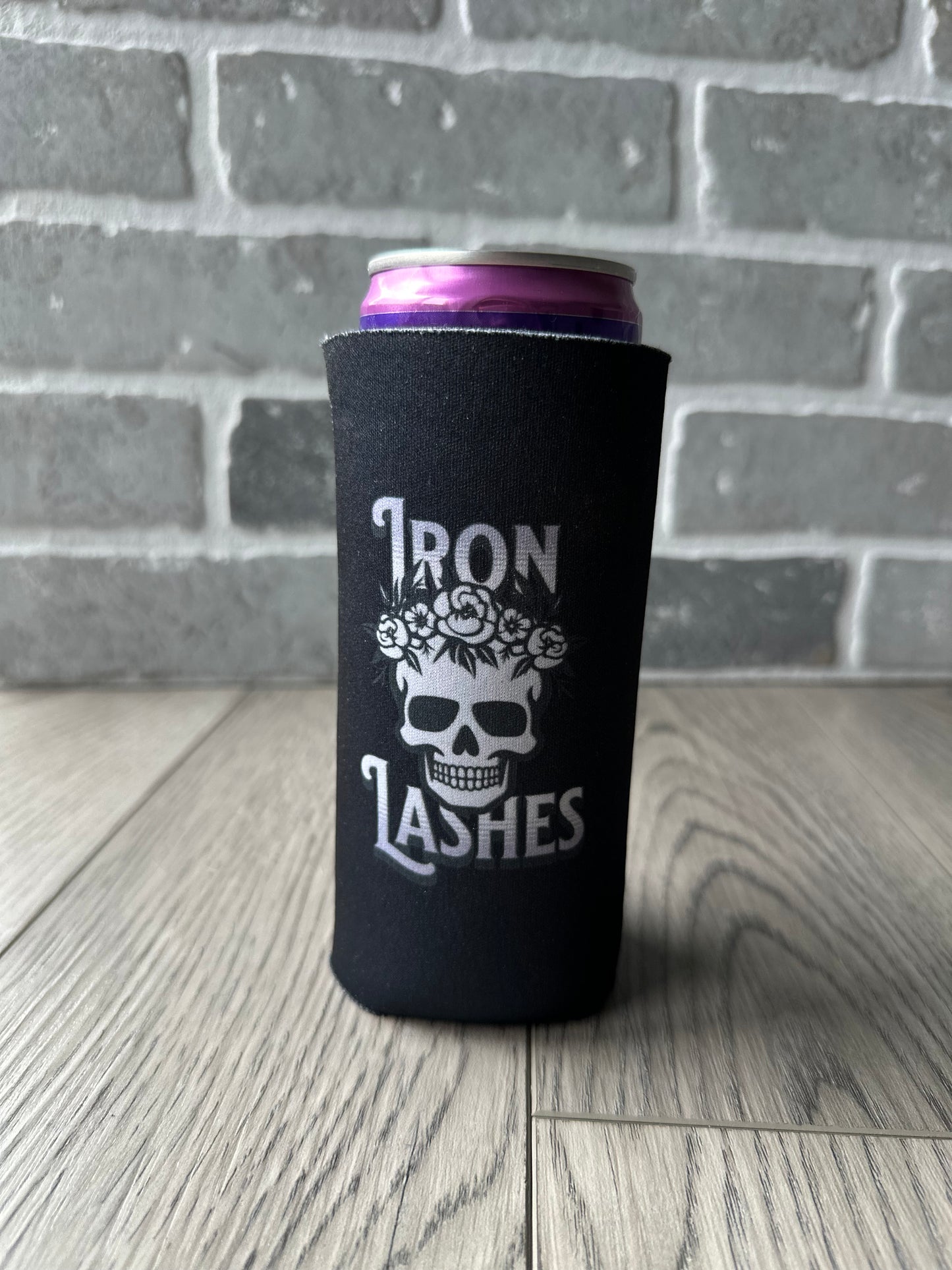 Iron Lashes Can Koozie