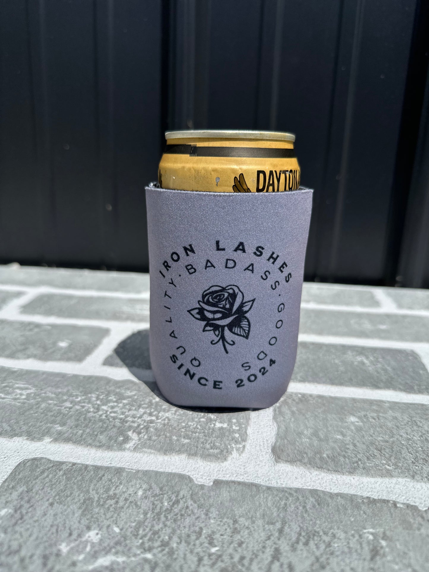 Iron Lashes Badass Can Koozie