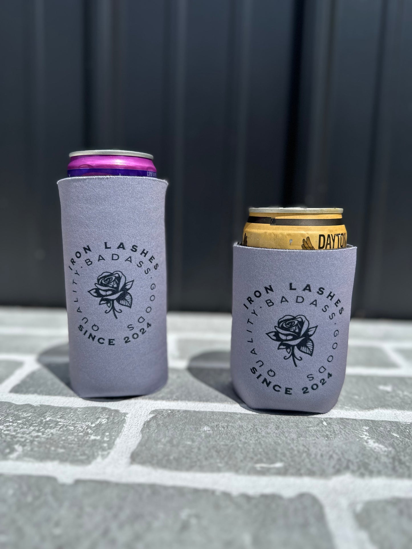 Iron Lashes Badass Can Koozie