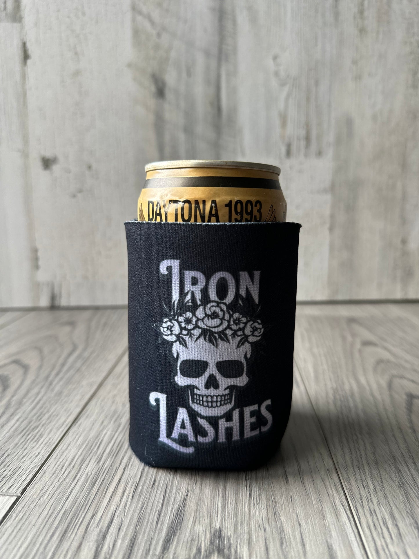 Iron Lashes Can Koozie